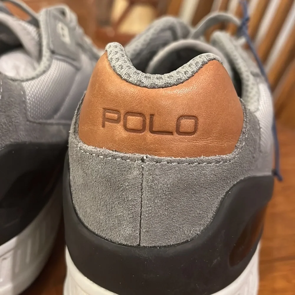Polo Ralph Lauren Train 100 SK-ATH Shoes Sneakers new grey Mens Size 12